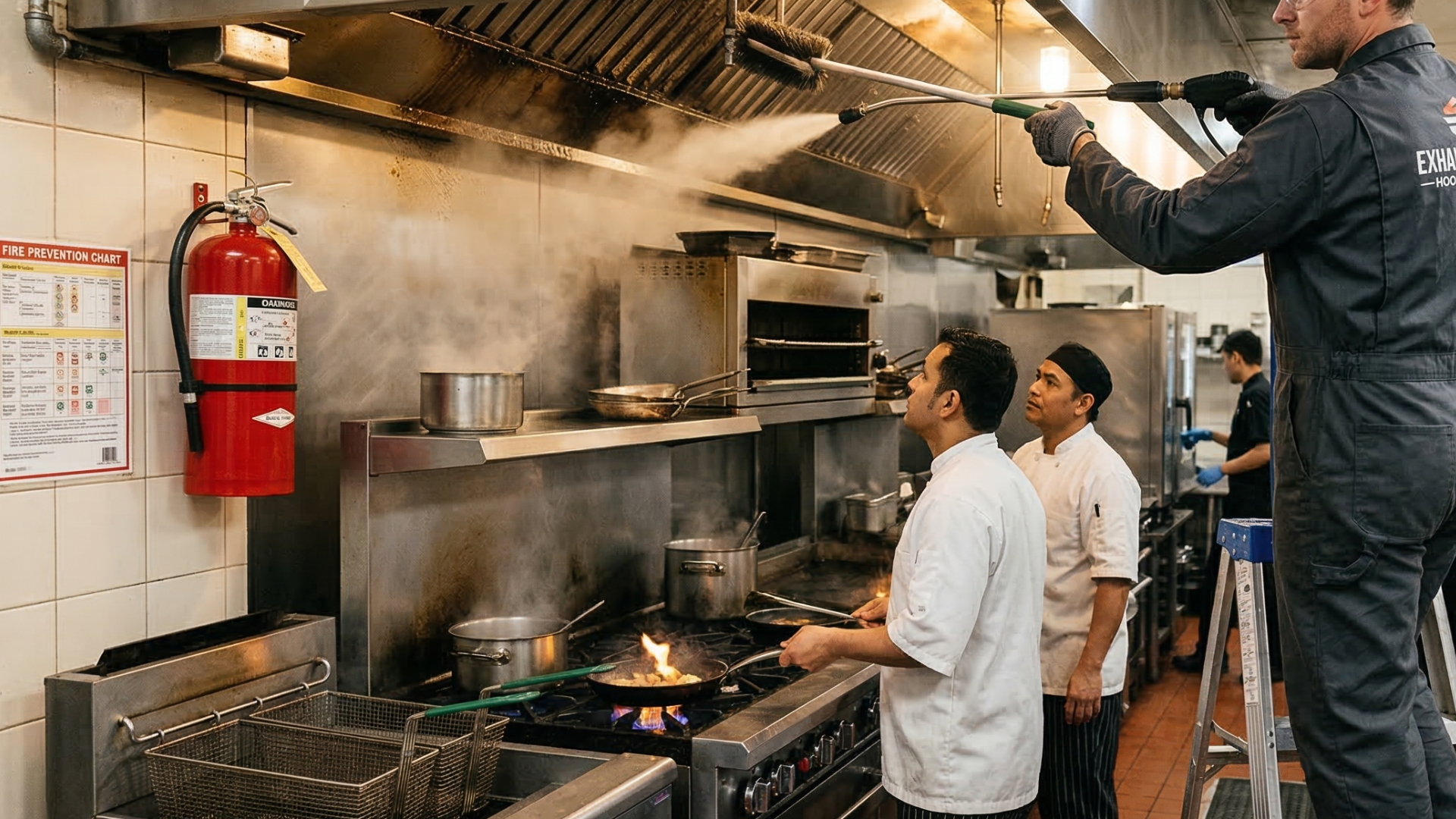 Featured image for “Commercial Kitchen Fire Prevention: The Role of Professional Hood Cleaning”